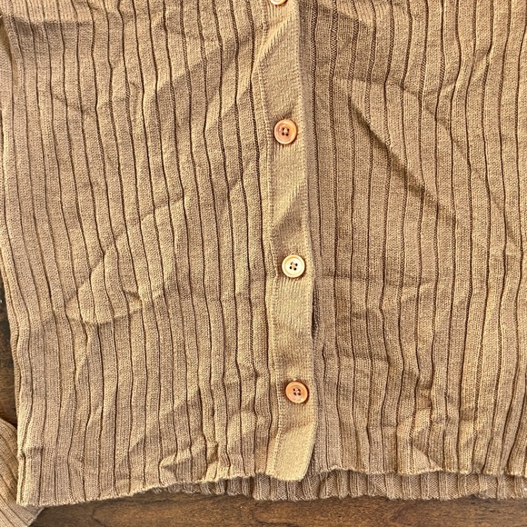 Aritzia Wilfred Manila wool cardigan size medium minimalist V-neck - Picture 4 of 6